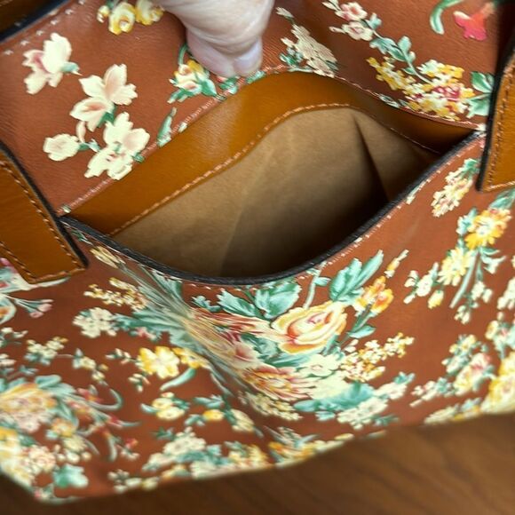 Patricia Nash vintage botanical garden floral brown shoulder bag NWT - Picture 6 of 14